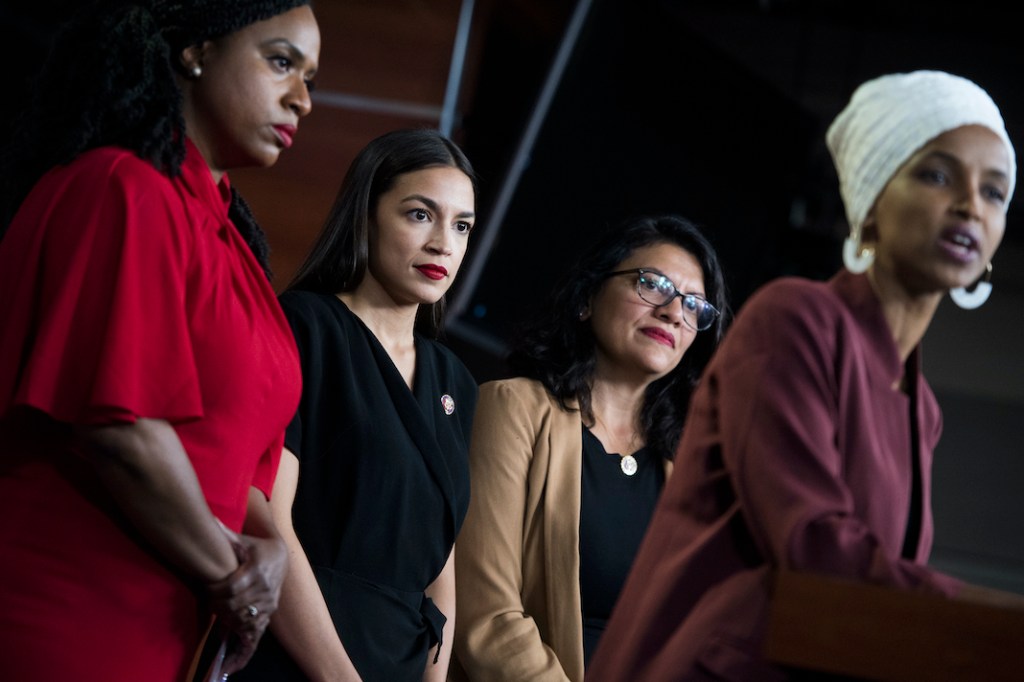 Say hello to your new Masters if the TYRANTS BILL isn't stopped: The Squad, consisting of Comrades Ayanna Pressley, D-Mass.,  Alexandria Ocasio-Cortez, D-N.Y., Rashida Tlaib, D-Mass., and Ilhan Omar, D-Minn.