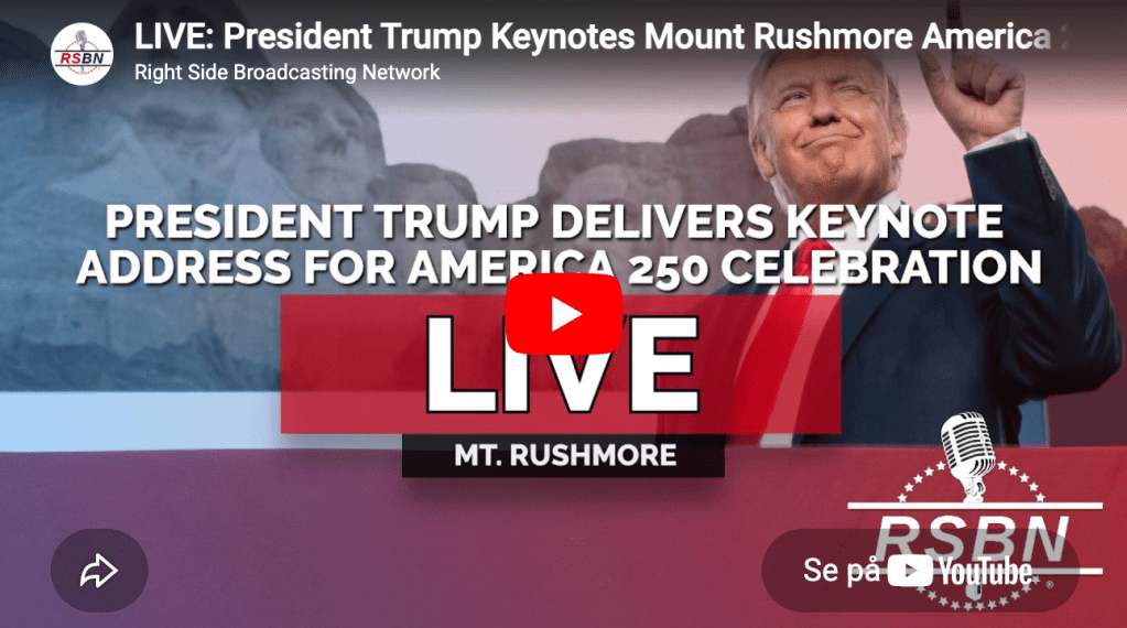LIVE President Trump Keynote Speech Mount Rushmore America 250 Fireworks Celebration