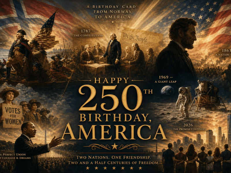 🇺🇸 🇳🇴 HAPPY 250TH BIRTHDAY MY DEAR AMERICAN FRIENDS! 🇳🇴&nbsp;🇺🇸