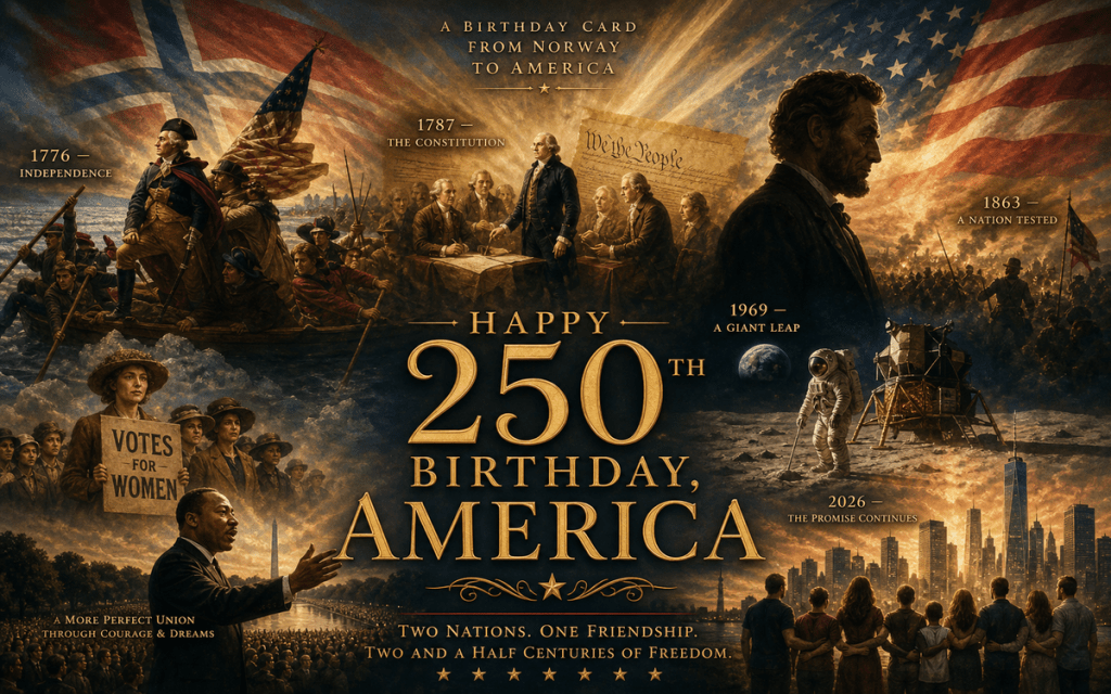 Happy 250th Birthday My Dear American Friends — From Norway With Love